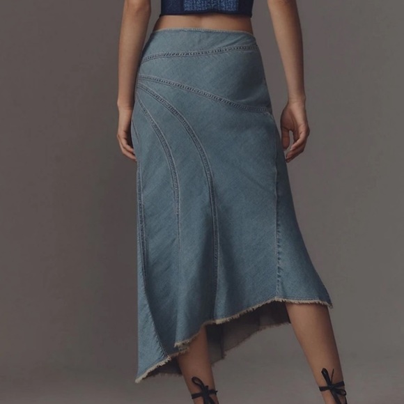 Pilcro Blue Maxi Denim Skirt - Picture 5 of 6